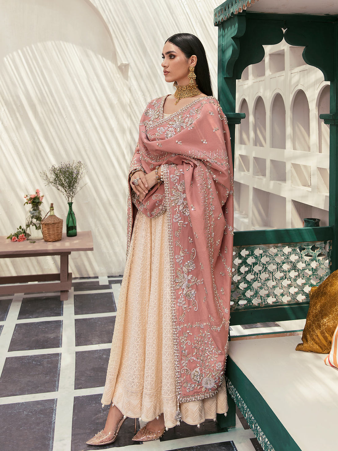 Gulaal | Wedding Formals | GL-WS-22V1-34 (PISHWAS AND CHOORIDAAR PYJAMA) by Designer Gulaal - House of Maryam - Pakistani Designer Ethnic Wear in {{ shop.shopifyCountryName }}