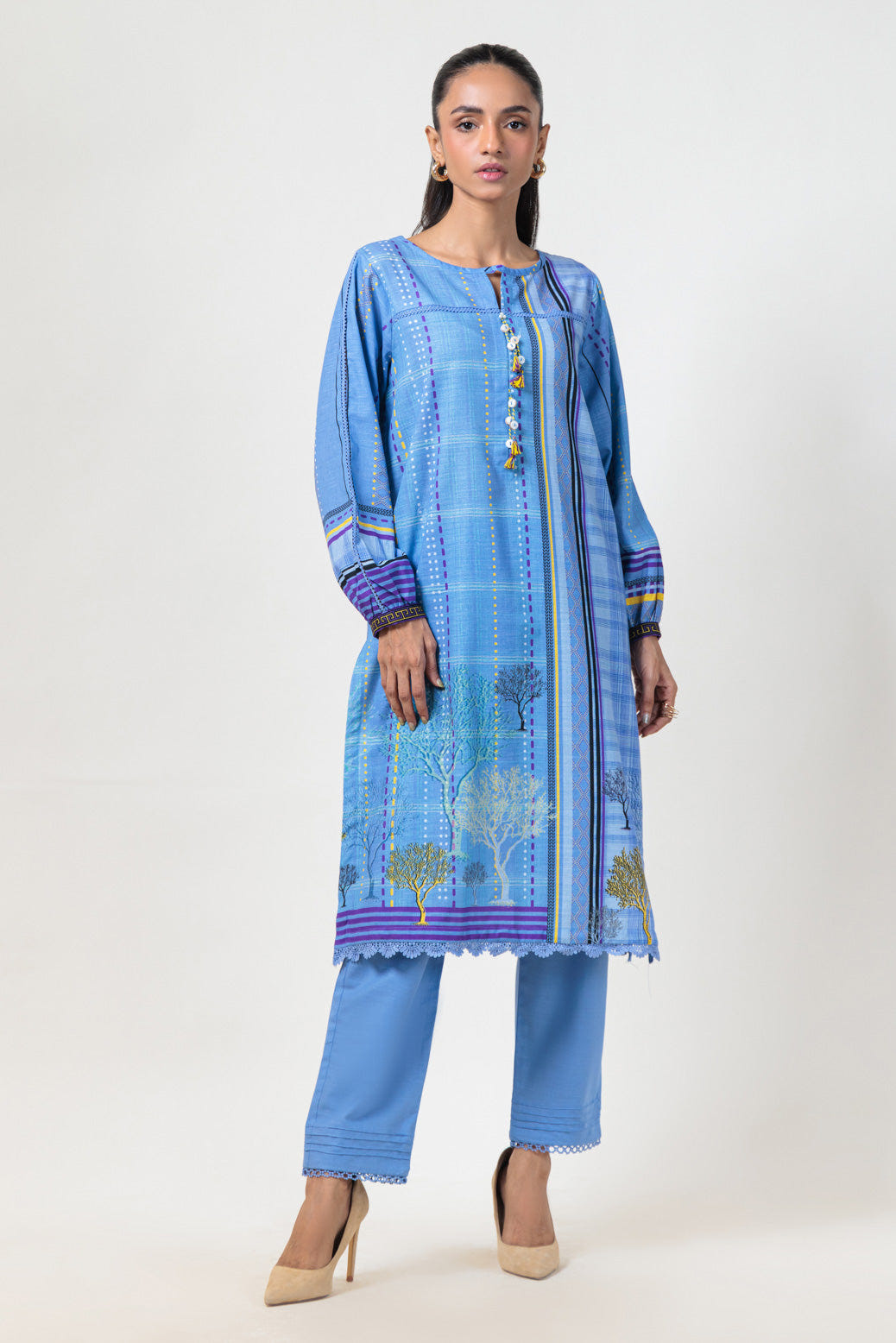 Bonanza Satrangi | Purple Khaddar 2 Piece (WS1242P02) -  Bonanza Satrangi Ready To Wear - Original Designer Dress - House of Maryam