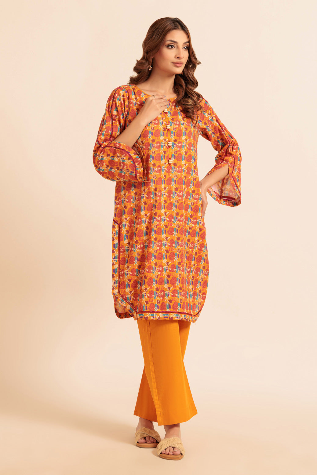 Bonanza Satrangi | Orange Khaddar 2 Piece (WS1242P03) -  Bonanza Satrangi Ready To Wear - Original Designer Dress - House of Maryam