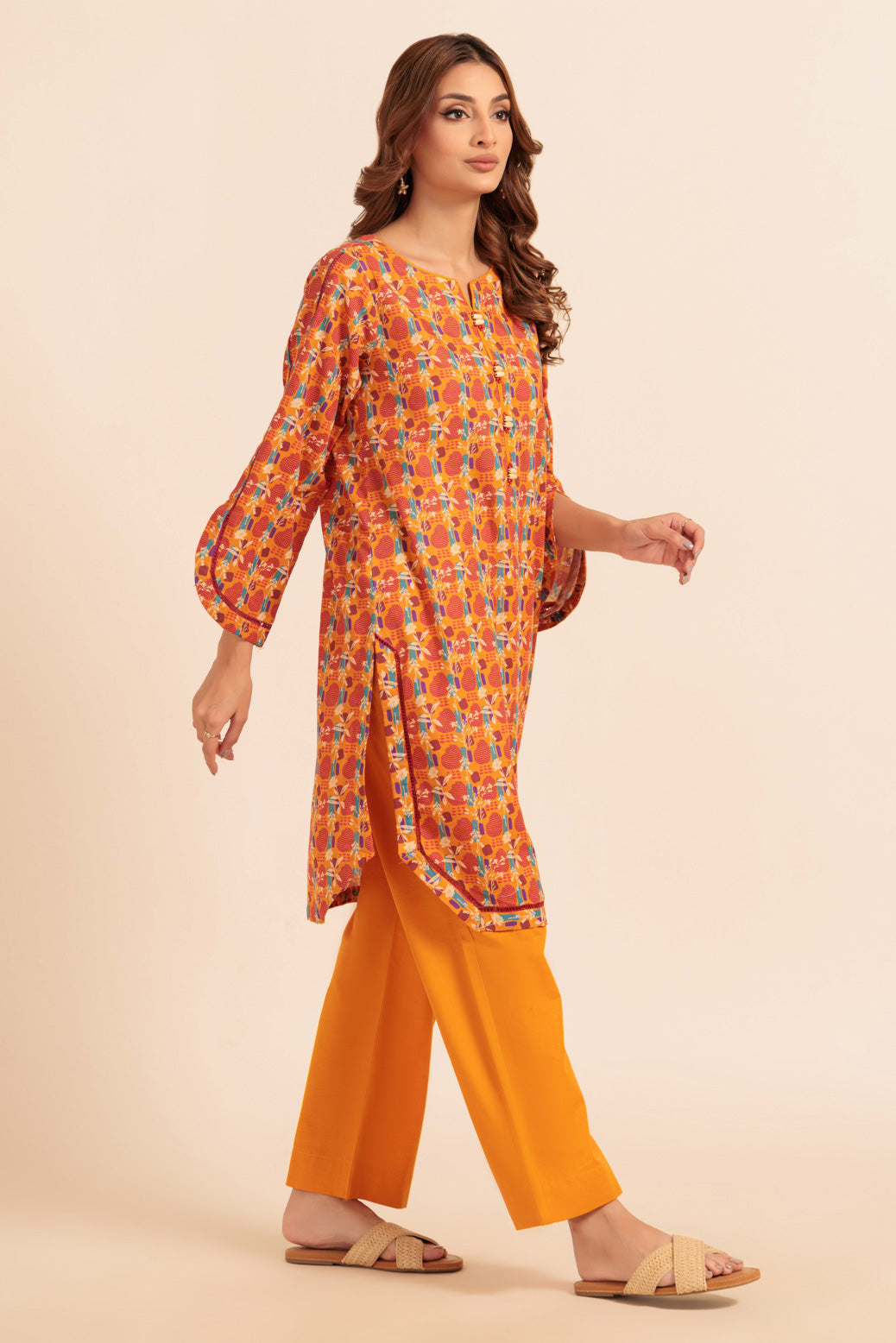 Bonanza Satrangi | Orange Khaddar 2 Piece (WS1242P03) -  Bonanza Satrangi Ready To Wear - Original Designer Dress - House of Maryam