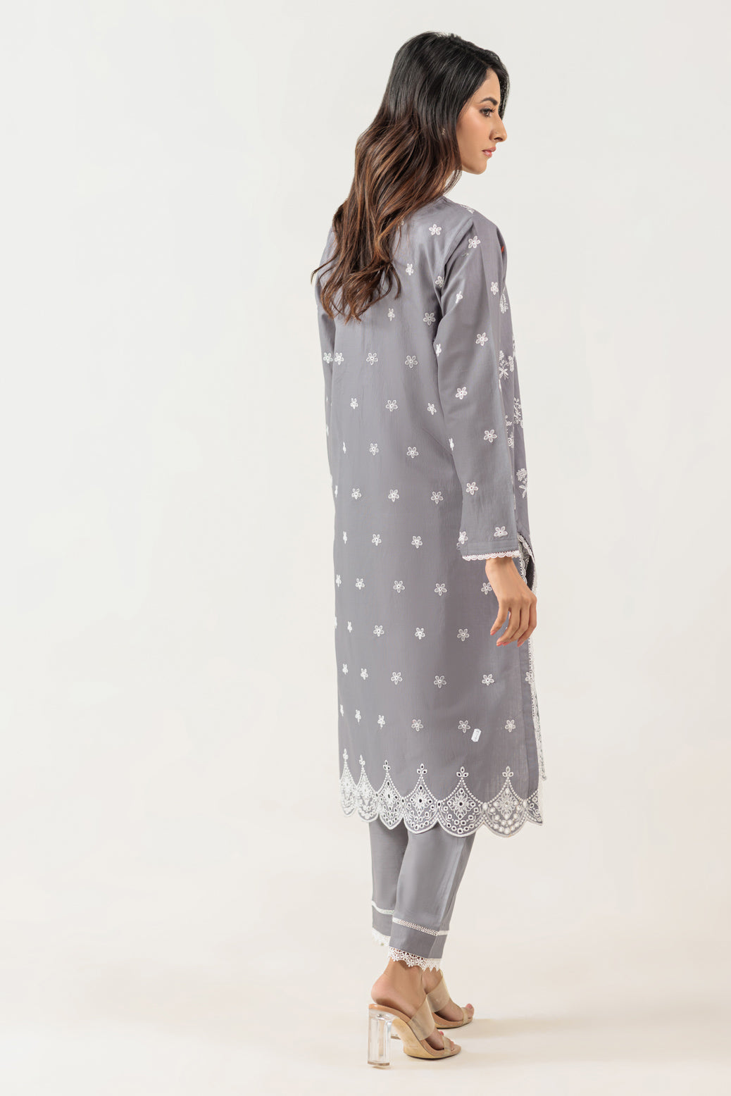 Bonanza Satrangi | Grey Cambric 2 Piece (WS1242P05) -  Bonanza Satrangi Ready To Wear - Original Designer Dress - House of Maryam
