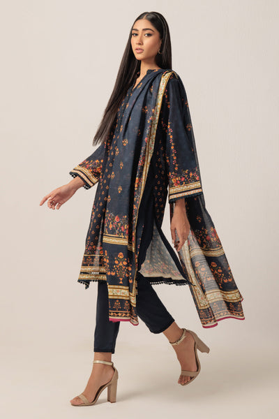 Bonanza Satrangi | N Blue Cambric 3 Piece (WS1243P04) -  Bonanza Satrangi Ready To Wear - Original Designer Dress - House of Maryam