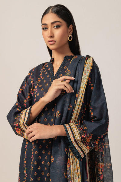 Bonanza Satrangi | N Blue Cambric 3 Piece (WS1243P04) -  Bonanza Satrangi Ready To Wear - Original Designer Dress - House of Maryam