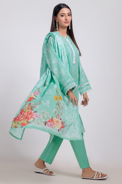 Bonanza Satrangi | Green Khaddar 3 Piece (WS1243P05) -  Bonanza Satrangi Ready To Wear - Original Designer Dress - House of Maryam