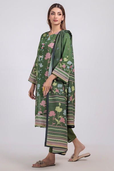 Bonanza Satrangi | Green Khaddar 3 Piece (WS1243P08) -  Bonanza Satrangi Ready To Wear - Original Designer Dress - House of Maryam
