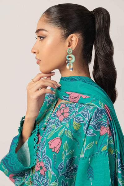 Bonanza Satrangi | Green Khaddar 3 Piece (WS1243P09) -  Bonanza Satrangi Ready To Wear - Original Designer Dress - House of Maryam
