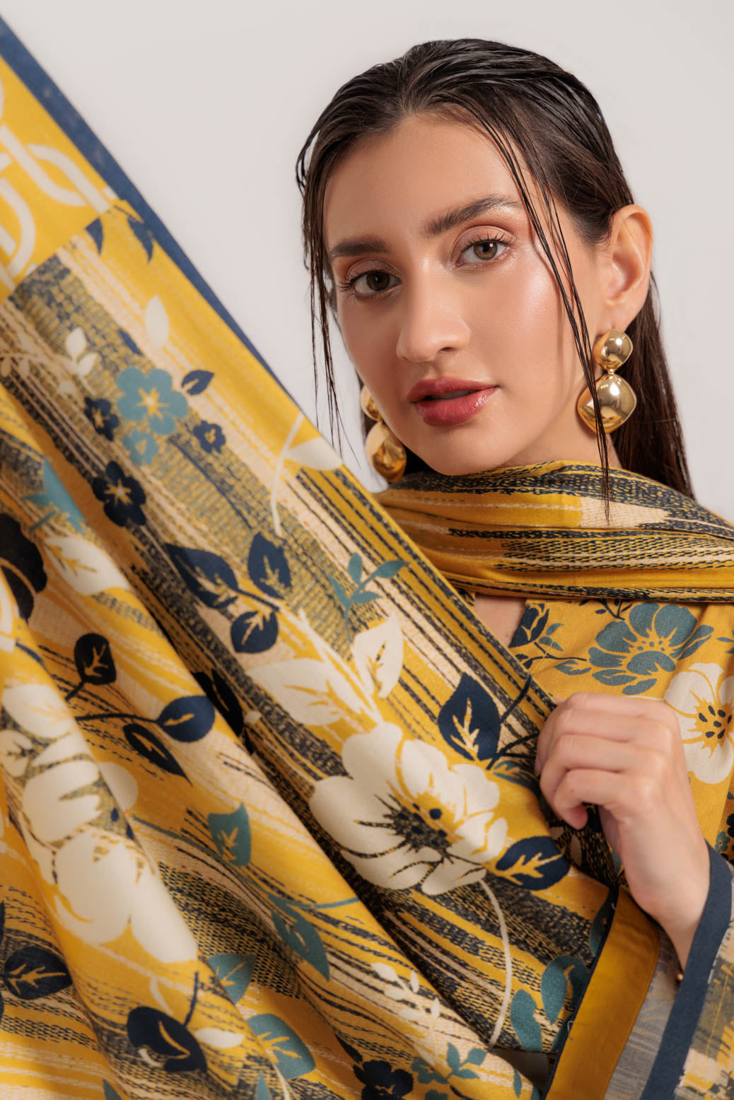Bonanza Satrangi | Lemon Viscose 3 Piece (WS1243P12) -  Bonanza Satrangi Ready To Wear - Original Designer Dress - House of Maryam
