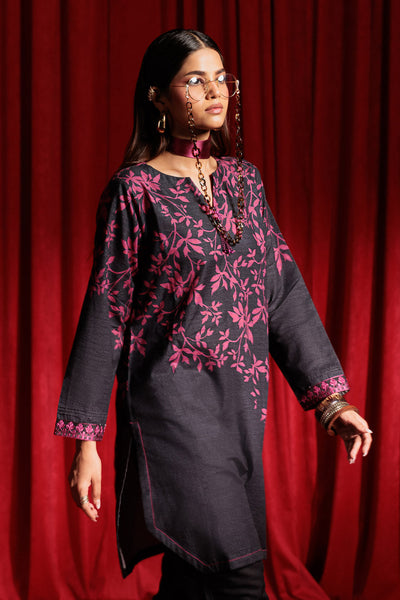 Bonanza Satrangi | Black Khaddar 2 Piece (WS2242P02) -  Bonanza Satrangi Ready To Wear - Original Designer Dress - House of Maryam