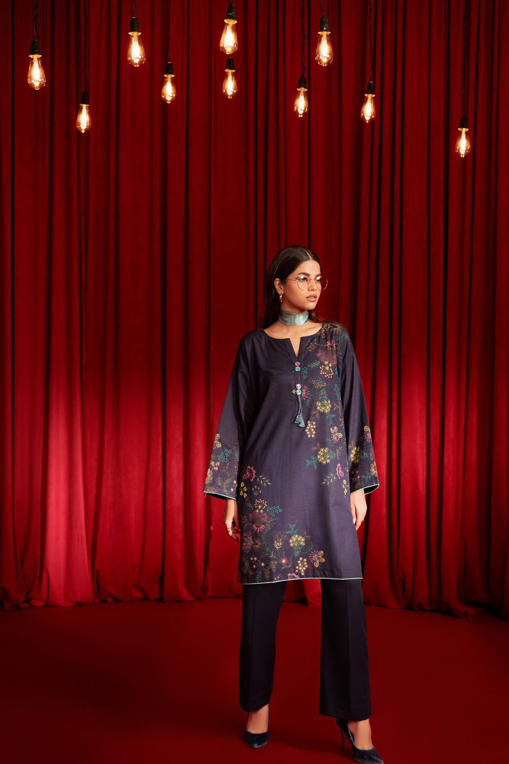 Bonanza Satrangi | N Blue Khaddar 2 Piece (WS2242P03) -  Bonanza Satrangi Ready To Wear - Original Designer Dress - House of Maryam