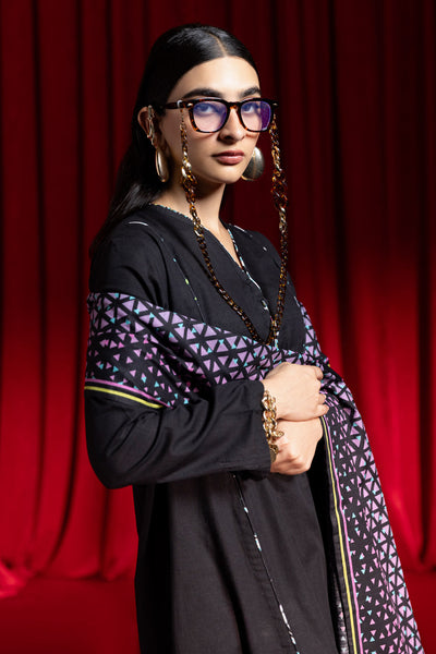 Bonanza Satrangi | Black Khaddar 3 Piece (WS2243P08) -  Bonanza Satrangi Ready To Wear - Original Designer Dress - House of Maryam