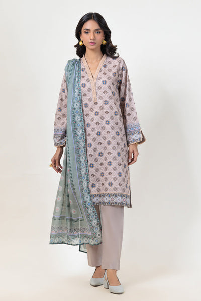 Bonanza Satrangi | Cream Cambric 3 Piece (WS2243P10) -  Bonanza Satrangi Ready To Wear - Original Designer Dress - House of Maryam
