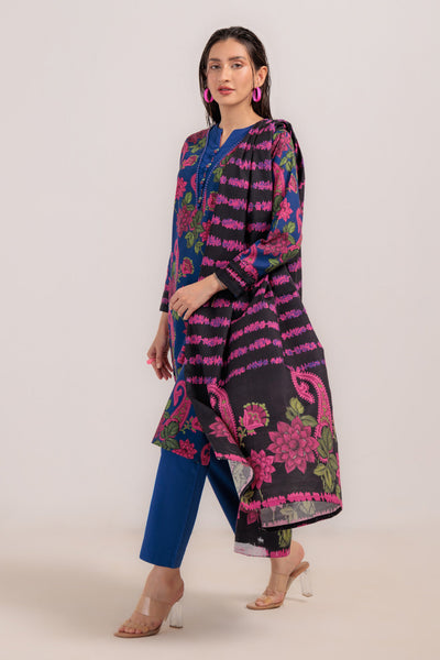 Bonanza Satrangi | R Blue Khaddar 3 Piece (WS2243P14) -  Bonanza Satrangi Ready To Wear - Original Designer Dress - House of Maryam