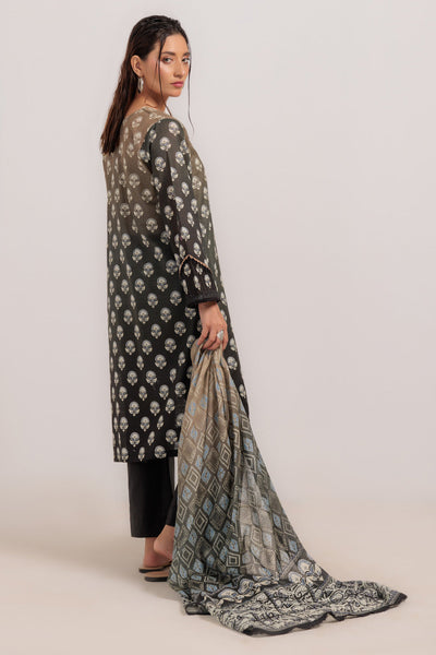 Bonanza Satrangi | Black Cambric 3 Piece (WS2243P17) -  Bonanza Satrangi Ready To Wear - Original Designer Dress - House of Maryam