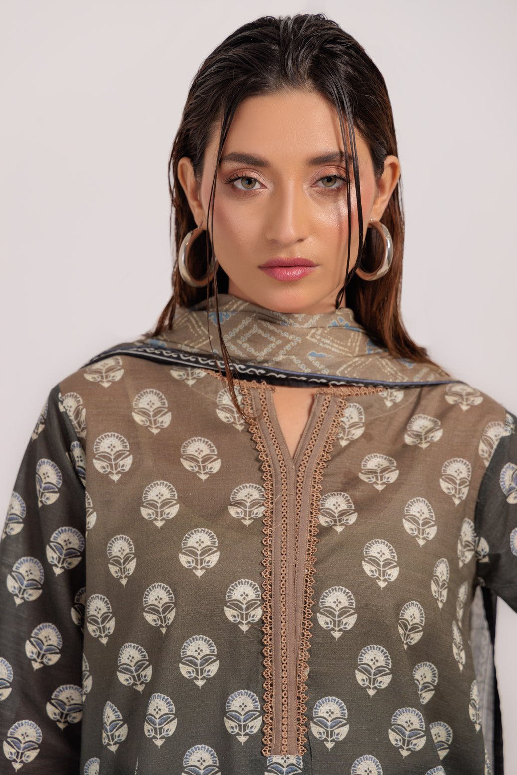 Bonanza Satrangi | Black Cambric 3 Piece (WS2243P17) -  Bonanza Satrangi Ready To Wear - Original Designer Dress - House of Maryam