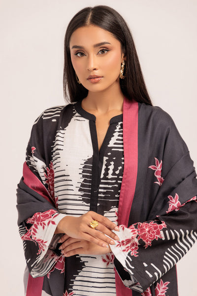 Bonanza Satrangi | Black Khaddar 3 Piece (WS2243P26) -  Bonanza Satrangi Ready To Wear - Original Designer Dress - House of Maryam