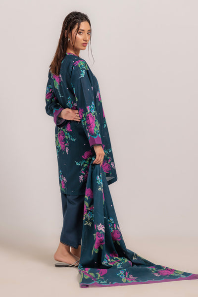Bonanza Satrangi | D Blue Khaddar 3 Piece (WS2243P31) -  Bonanza Satrangi Ready To Wear - Original Designer Dress - House of Maryam