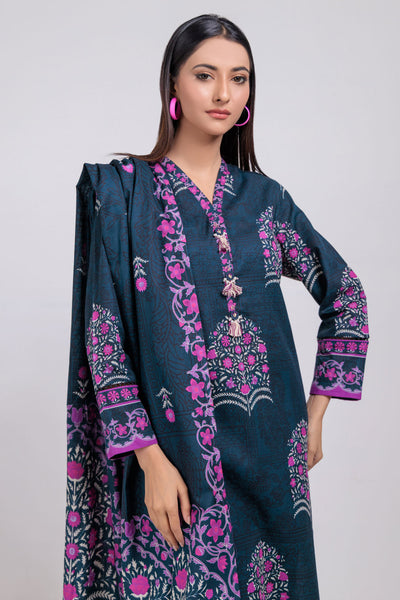 Bonanza Satrangi | N Blue Khaddar 3 Piece (WS2243P33) -  Bonanza Satrangi Ready To Wear - Original Designer Dress - House of Maryam