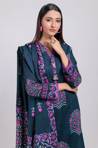 Bonanza Satrangi | N Blue Khaddar 3 Piece (WS2243P33) -  Bonanza Satrangi Ready To Wear - Original Designer Dress - House of Maryam