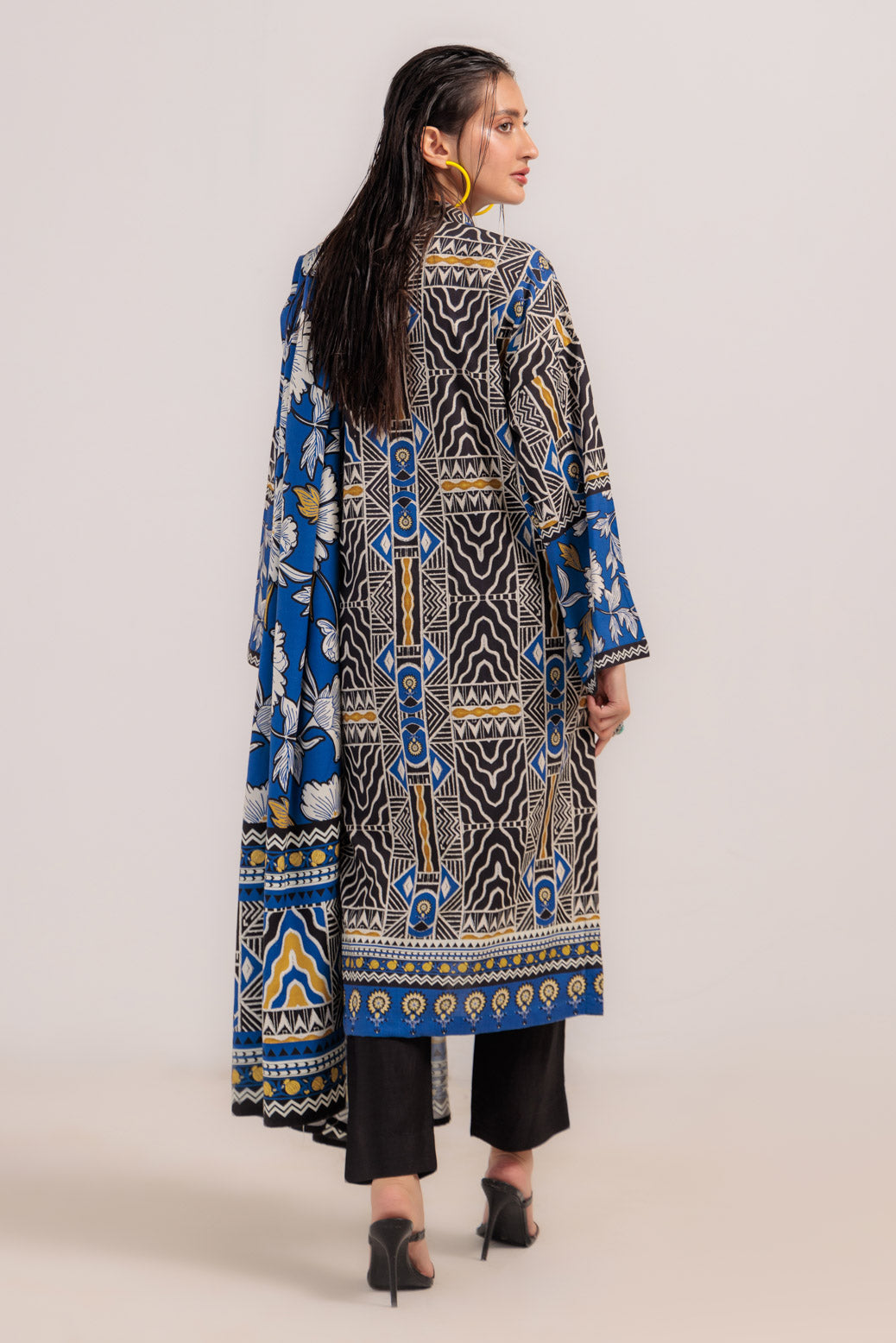 Bonanza Satrangi | Black Viscose 3 Piece (WS2243P35) -  Bonanza Satrangi Ready To Wear - Original Designer Dress - House of Maryam