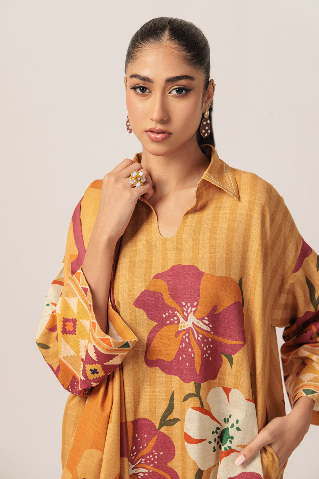 Bonanza Satrangi | Yellow Khaddar 3 Piece (WS2243P43) -  Bonanza Satrangi Ready To Wear - Original Designer Dress - House of Maryam