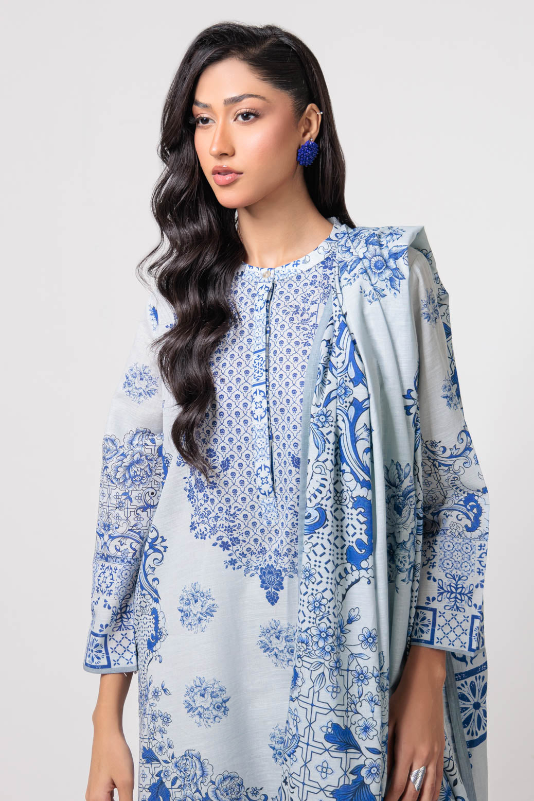 Bonanza Satrangi | White Khaddar 3 Piece (WS2243P45) -  Bonanza Satrangi Ready To Wear - Original Designer Dress - House of Maryam
