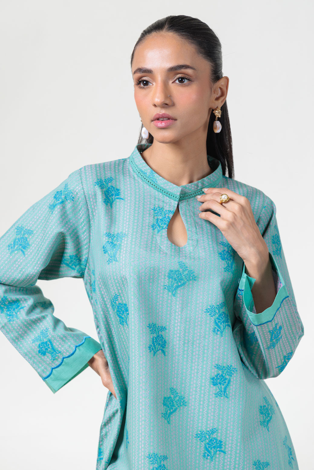Bonanza Satrangi | Green Jacquard 2 Piece (WS5242P01) -  Bonanza Satrangi Ready To Wear - Original Designer Dress - House of Maryam