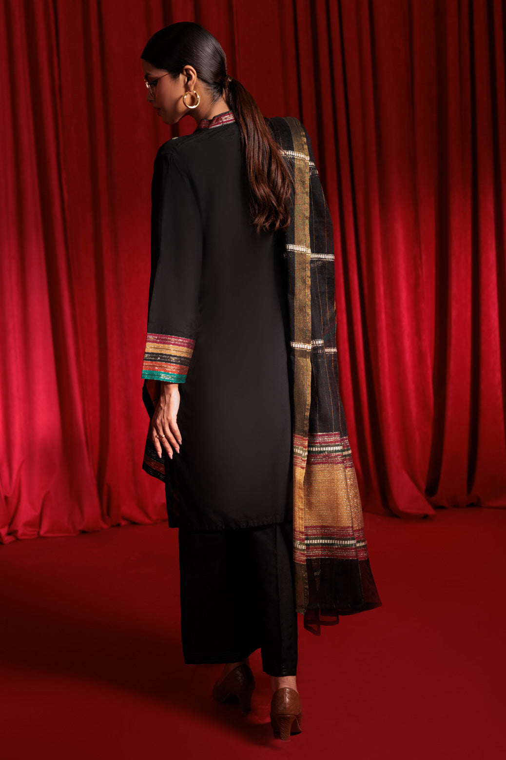 Bonanza Satrangi | Black Yarn 3 Piece (WS5243P01) -  Bonanza Satrangi Ready To Wear - Original Designer Dress - House of Maryam