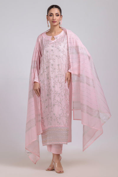 Bonanza Satrangi | Pink Silk 3 Piece (WS5243P08) -  Bonanza Satrangi Ready To Wear - Original Designer Dress - House of Maryam