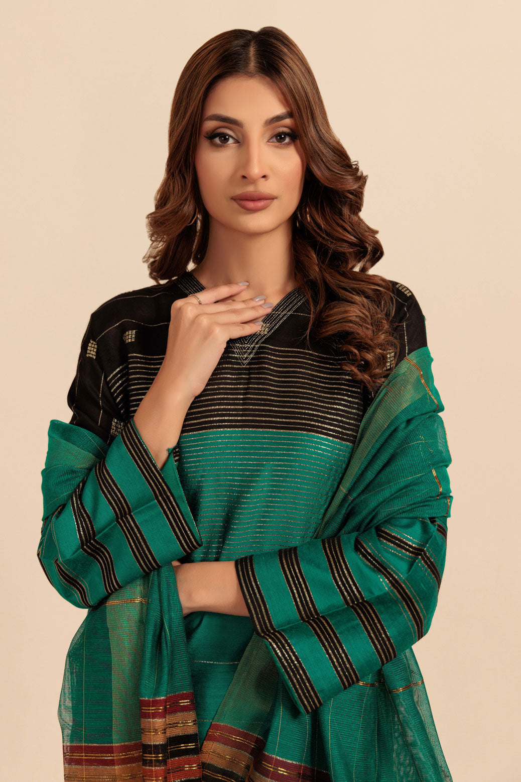 Bonanza Satrangi | Green Khaddi 3 Piece (WS5243P12) -  Bonanza Satrangi Ready To Wear - Original Designer Dress - House of Maryam