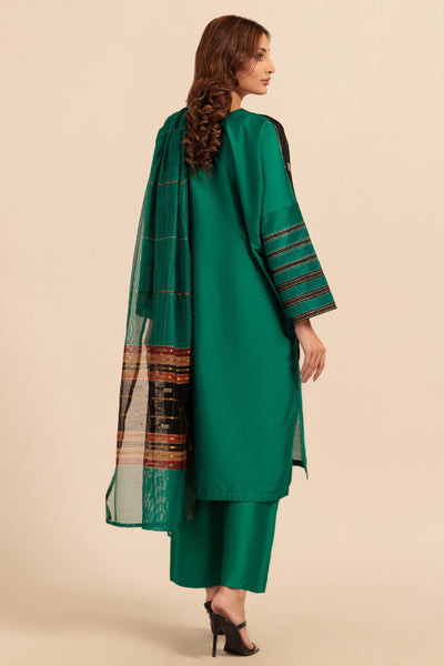 Bonanza Satrangi | Green Khaddi 3 Piece (WS5243P12) -  Bonanza Satrangi Ready To Wear - Original Designer Dress - House of Maryam