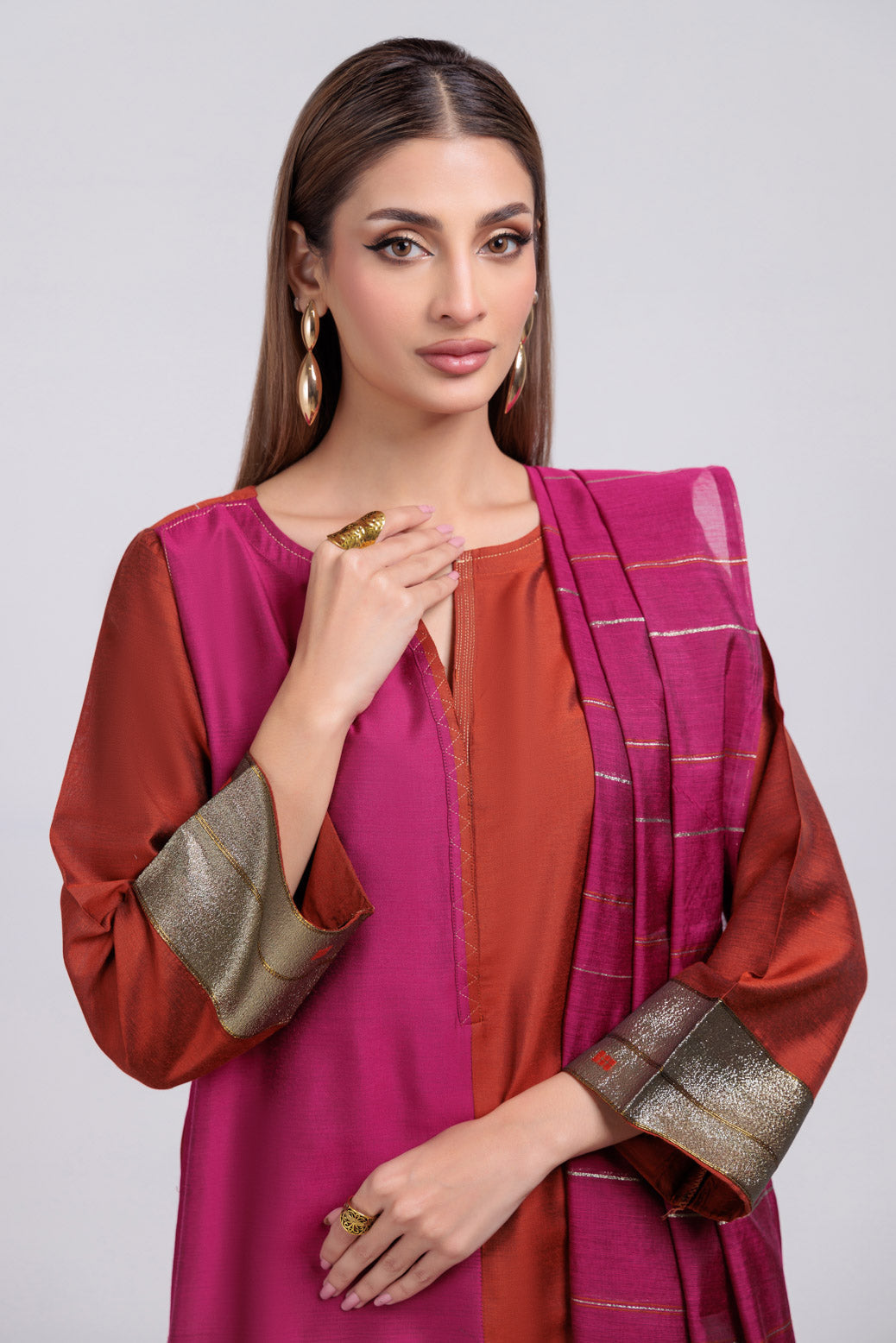 Bonanza Satrangi | Rust Yarn 3 Piece (WS5243P15) -  Bonanza Satrangi Ready To Wear - Original Designer Dress - House of Maryam