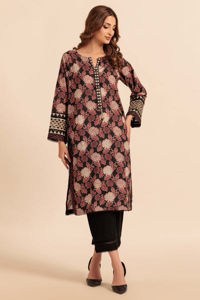 Bonanza Satrangi | Black Khaddar 2 Piece (WS6242P01) -  Bonanza Satrangi Ready To Wear - Original Designer Dress - House of Maryam