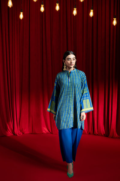 Bonanza Satrangi | Blue Cambric 2 Piece (WS6242P08) -  Bonanza Satrangi Ready To Wear - Original Designer Dress - House of Maryam