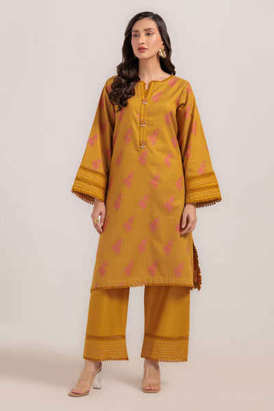 Bonanza Satrangi | Mustard Jacquard 2 Piece (WS6242P14) -  Bonanza Satrangi Ready To Wear - Original Designer Dress - House of Maryam