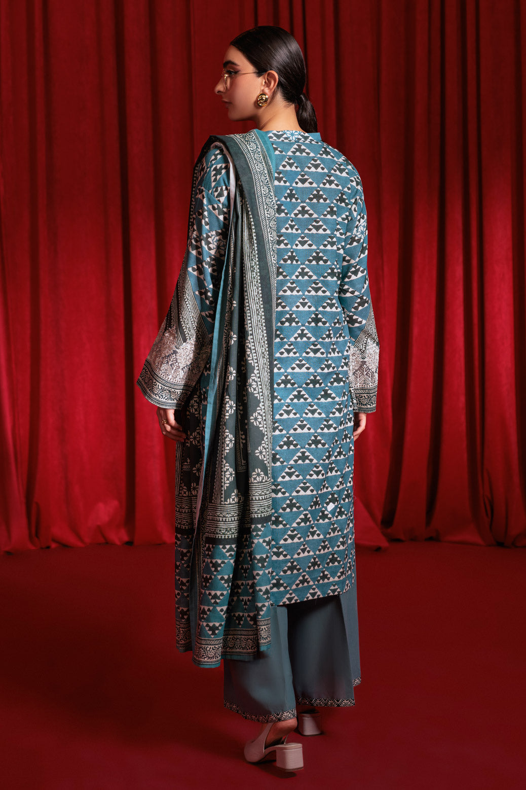 Bonanza Satrangi | Teal Cotton Double 3 Piece (WS6243P05) -  Bonanza Satrangi Ready To Wear - Original Designer Dress - House of Maryam