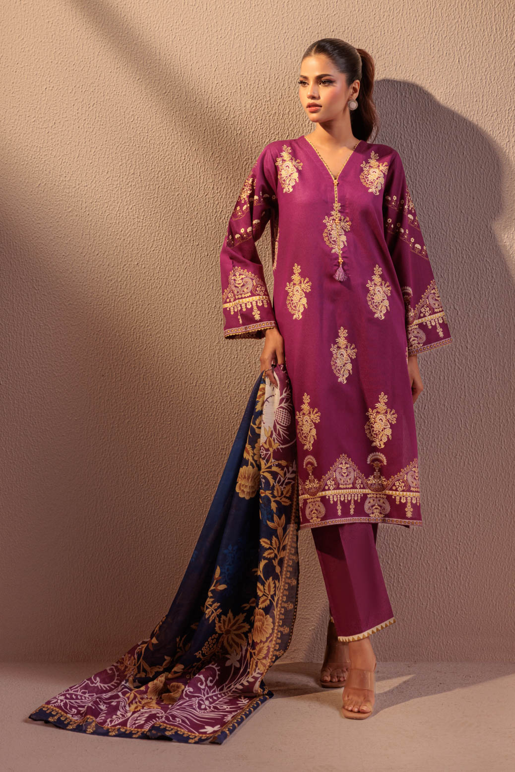 Bonanza Satrangi | Purple Ayudia 3 Piece (WS6243P07) -  Bonanza Satrangi Ready To Wear - Original Designer Dress - House of Maryam