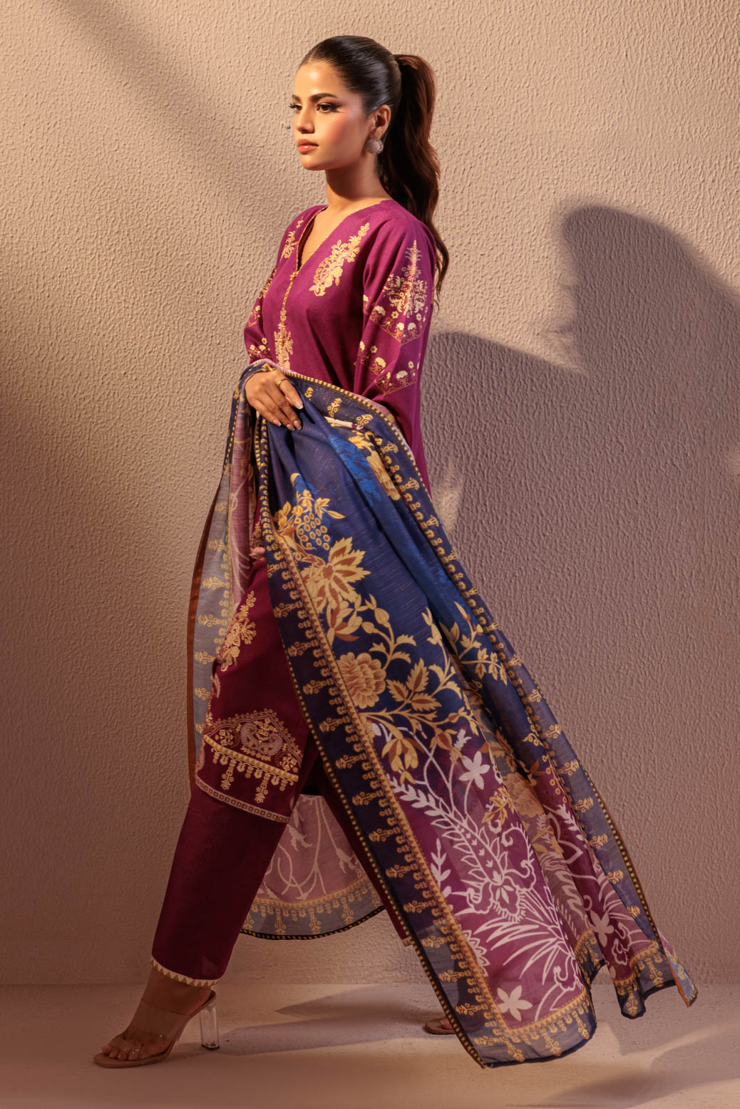 Bonanza Satrangi | Purple Ayudia 3 Piece (WS6243P07) -  Bonanza Satrangi Ready To Wear - Original Designer Dress - House of Maryam