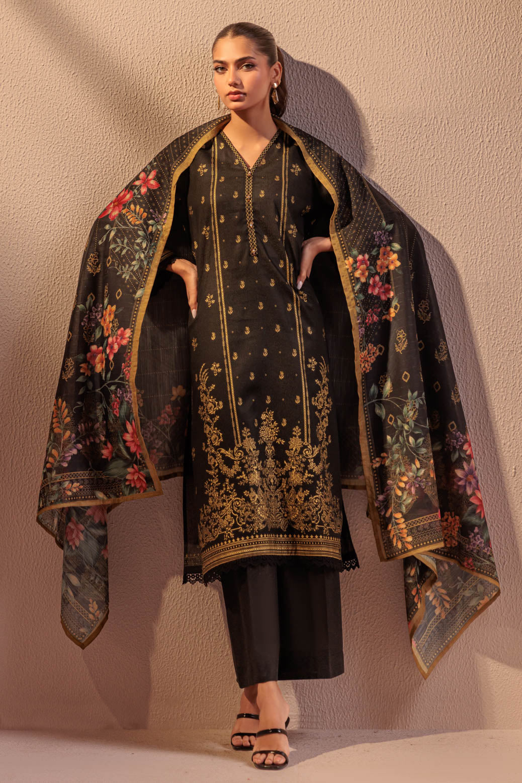 Bonanza Satrangi | Black Ayudia 3 Piece (WS6243P08) -  Bonanza Satrangi Ready To Wear - Original Designer Dress - House of Maryam