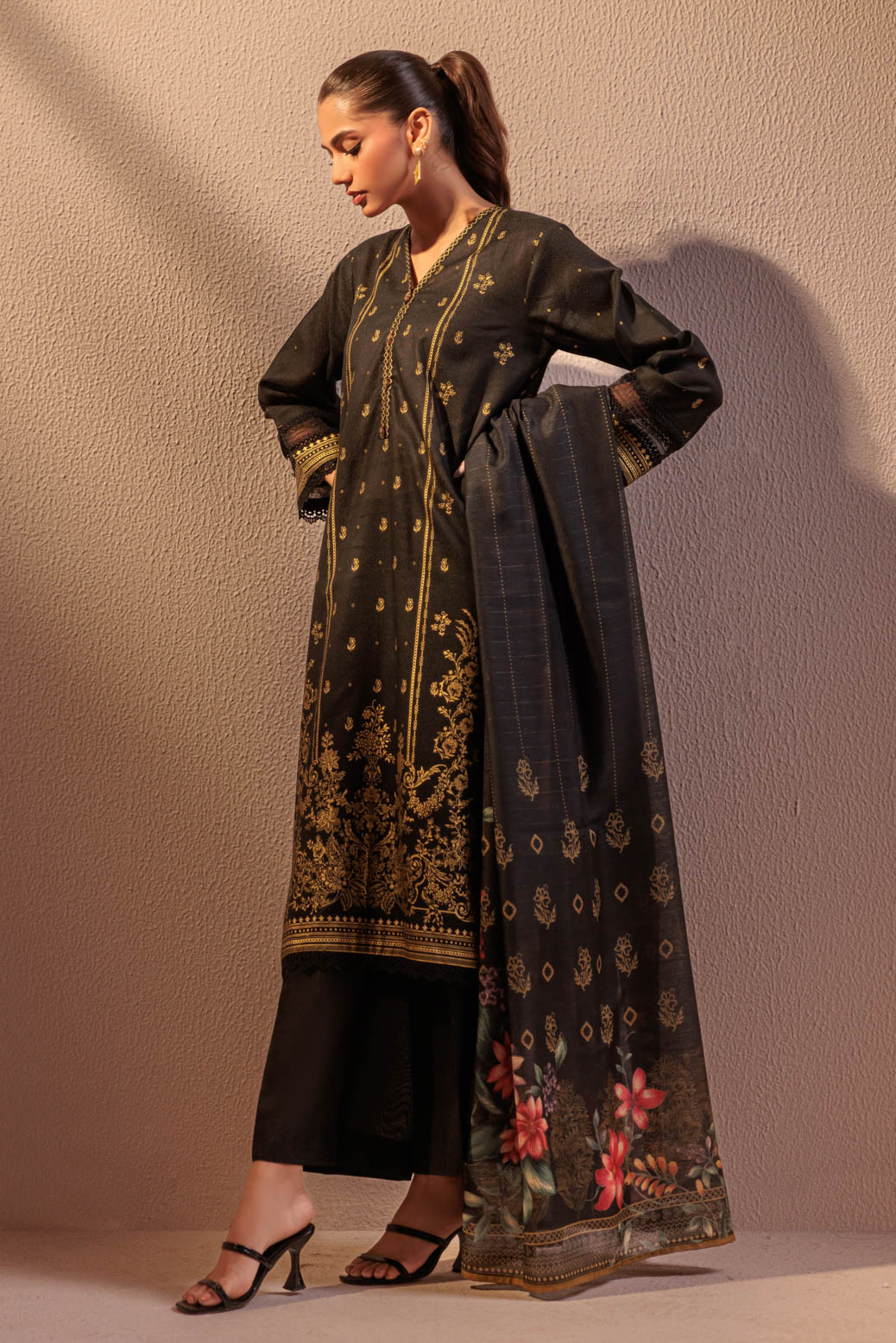 Bonanza Satrangi | Black Ayudia 3 Piece (WS6243P08) -  Bonanza Satrangi Ready To Wear - Original Designer Dress - House of Maryam