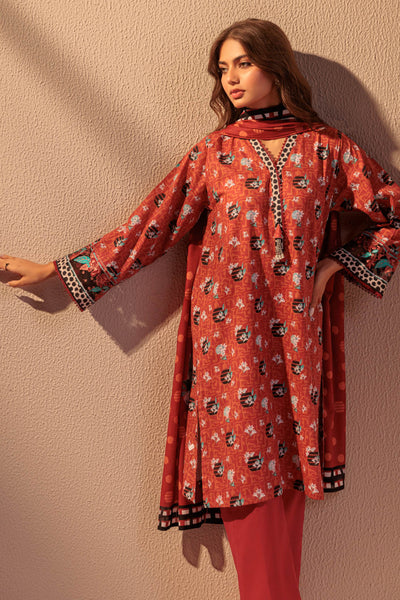 Bonanza Satrangi | Maroon Double Cotton 3 Piece (WS6243P13) -  Bonanza Satrangi Ready To Wear - Original Designer Dress - House of Maryam