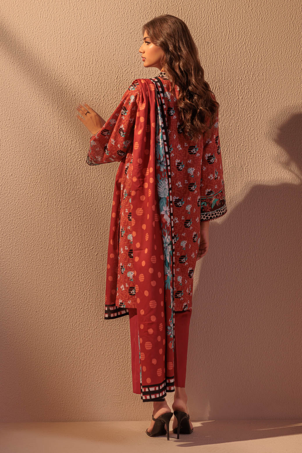 Bonanza Satrangi | Maroon Double Cotton 3 Piece (WS6243P13) -  Bonanza Satrangi Ready To Wear - Original Designer Dress - House of Maryam