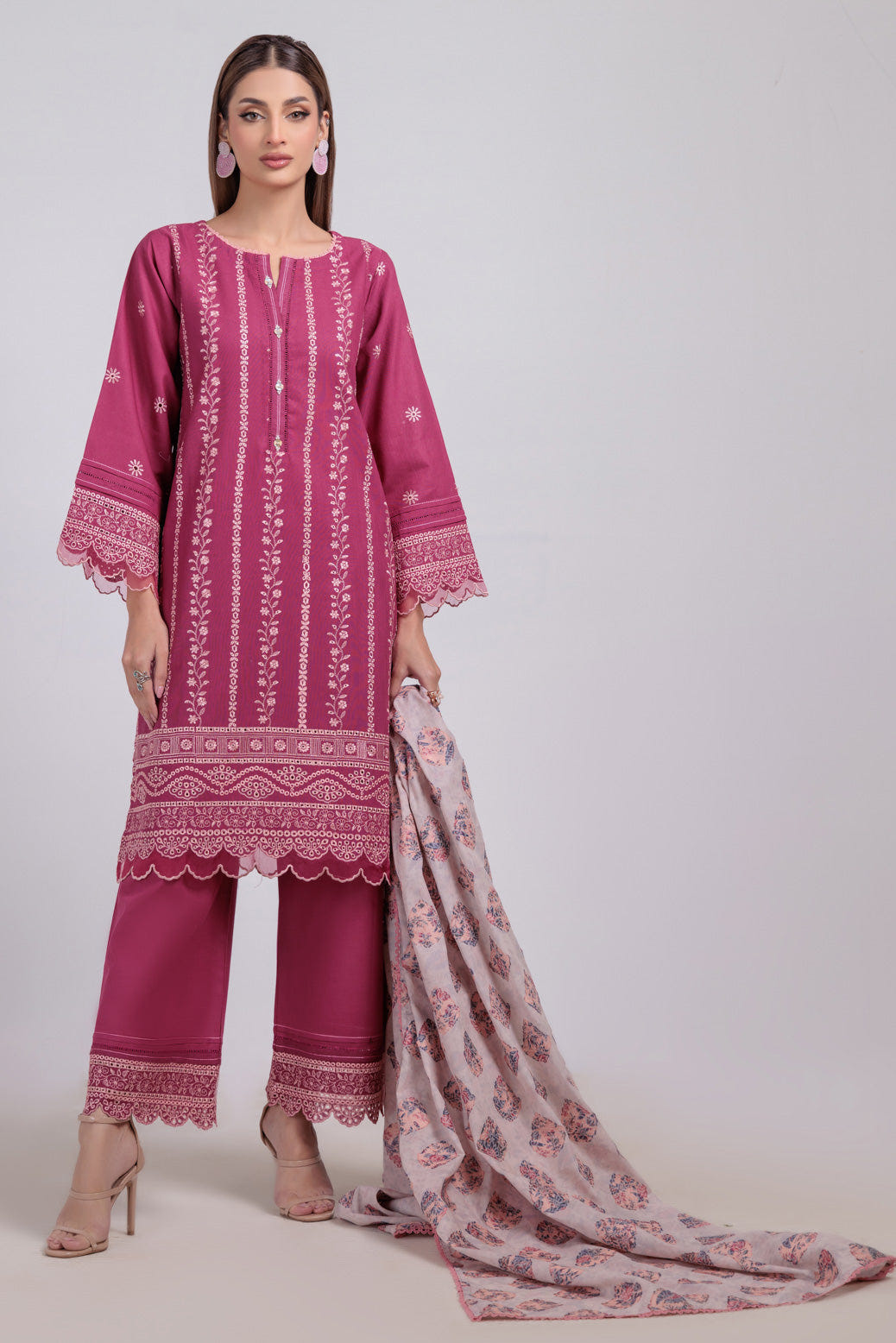 Bonanza Satrangi | Maroon Khaddar 3 Piece (WS6243P20) -  Bonanza Satrangi Ready To Wear - Original Designer Dress - House of Maryam