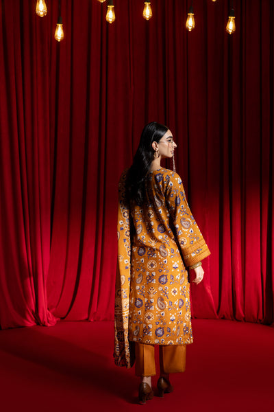Bonanza Satrangi | Mustard Cambric 3 Piece (WS6243P22) -  Bonanza Satrangi Ready To Wear - Original Designer Dress - House of Maryam