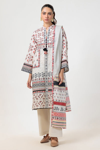 Bonanza Satrangi | Beige Cambric 3 Piece (WS6243P25) -  Bonanza Satrangi Ready To Wear - Original Designer Dress - House of Maryam
