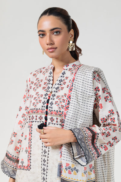 Bonanza Satrangi | Beige Cambric 3 Piece (WS6243P25) -  Bonanza Satrangi Ready To Wear - Original Designer Dress - House of Maryam