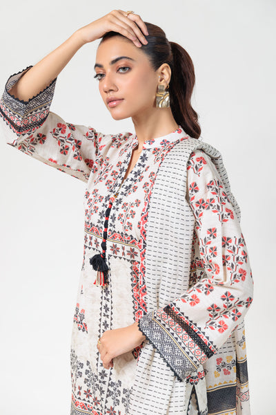 Bonanza Satrangi | Beige Cambric 3 Piece (WS6243P25) -  Bonanza Satrangi Ready To Wear - Original Designer Dress - House of Maryam
