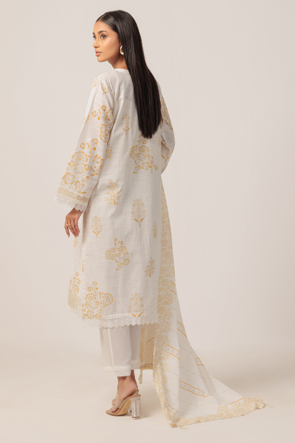 Bonanza Satrangi | O White Cambric 3 Piece (WS6243P27) -  Bonanza Satrangi Ready To Wear - Original Designer Dress - House of Maryam