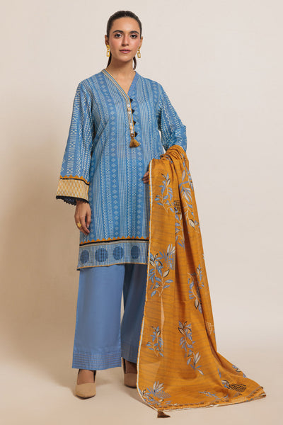 Bonanza Satrangi | Blue Cambric 3 Piece (WS6243P28) -  Bonanza Satrangi Ready To Wear - Original Designer Dress - House of Maryam