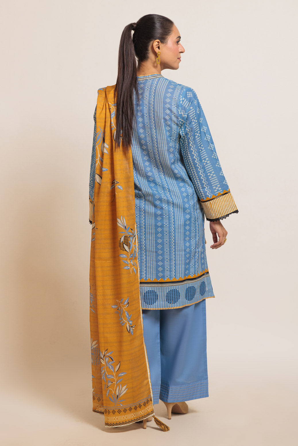 Bonanza Satrangi | Blue Cambric 3 Piece (WS6243P28) -  Bonanza Satrangi Ready To Wear - Original Designer Dress - House of Maryam