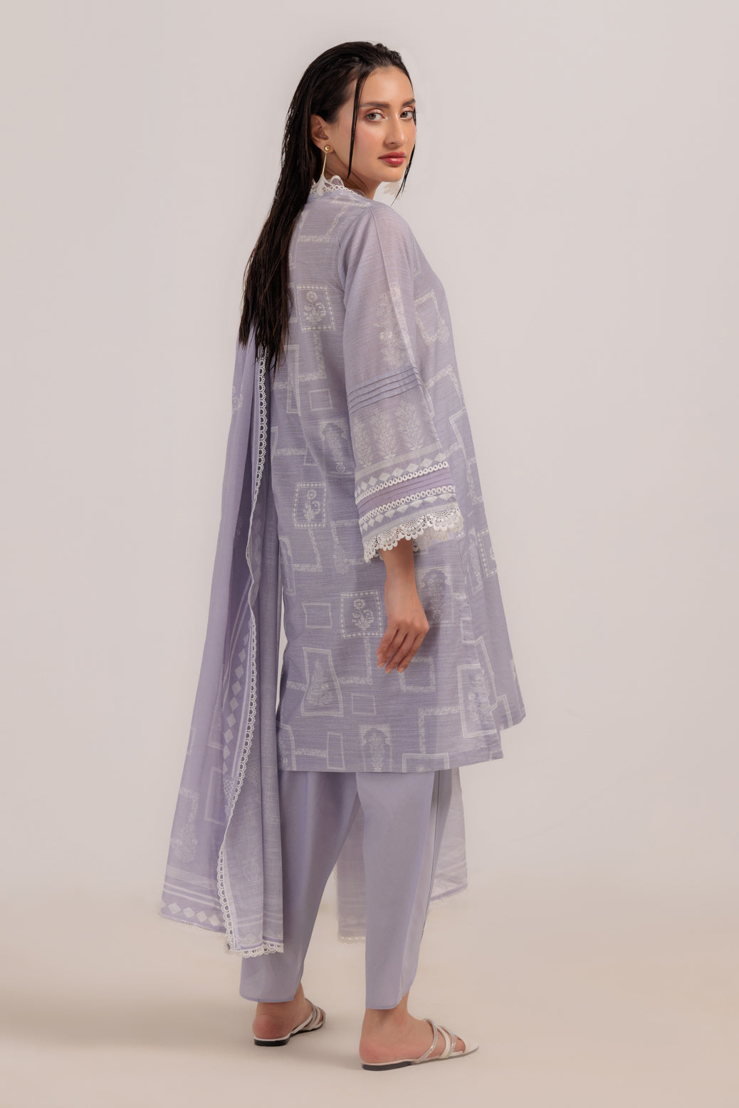 Bonanza Satrangi | Purple Cambric 3 Piece (WS6243P33) -  Bonanza Satrangi Ready To Wear - Original Designer Dress - House of Maryam